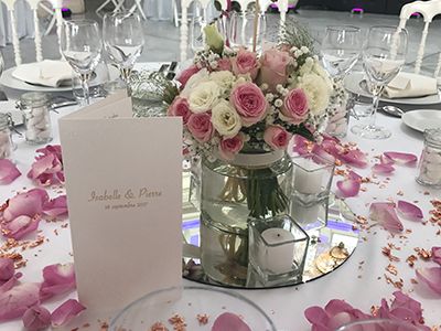 Centre de table miroir