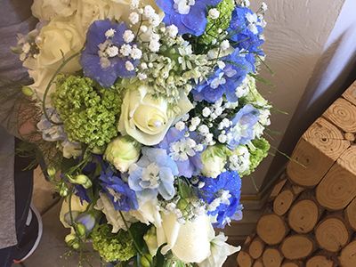 Bouquet de mariée retombant